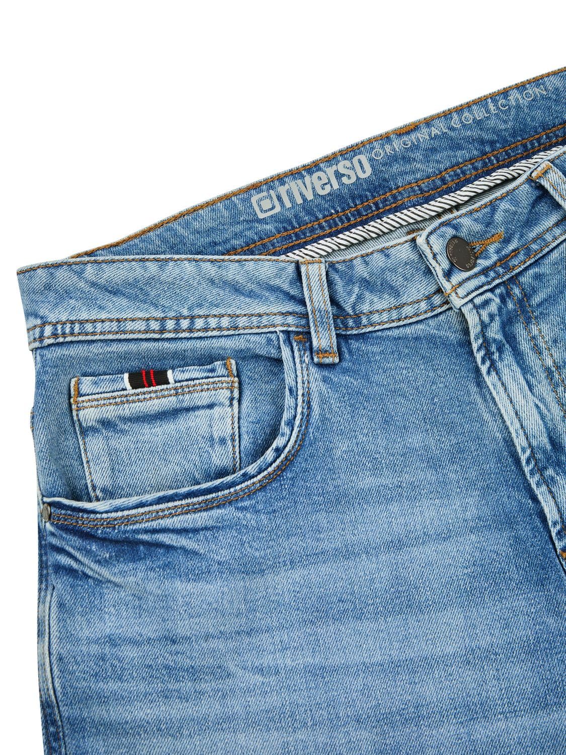riverso Jeans Herren Stretch Regular Fit RIVEddy Jeanshose Hose Denim Blau