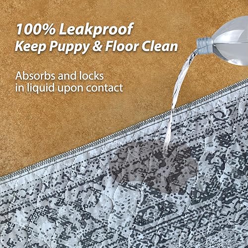 Miniatura 13 de nunubaby Almohadillas lavables para orina de perros, elegante, antideslizante, a prueba de fugas, reutilizable, ultraabsorbente, para jaulas y