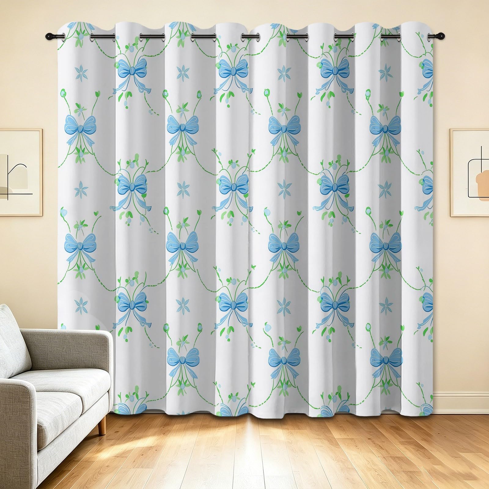 Zasłony zaciemniające z kreskówki, minimalistyczne, 140 l x 160 cm, kwiatowy węzeł, dekoracja okienna do salonu, sypialni, izolacja termiczna, 2 panele