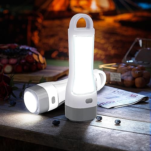 Miniatura 7 de Linterna LED solar para cortes de energía, linternas de camping recargables con lúmenes altos, 5 modos, luz táctica potente y brillante para
