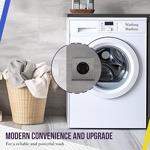 Miniatura 6 de ENERLITES Toma de corriente de 50 amperios 125250 V, para RV, EV, soldador, horno, estufa, 3 polos, 4 cables (solo cobre 10, 8, 6, 4 AWG), NEMA