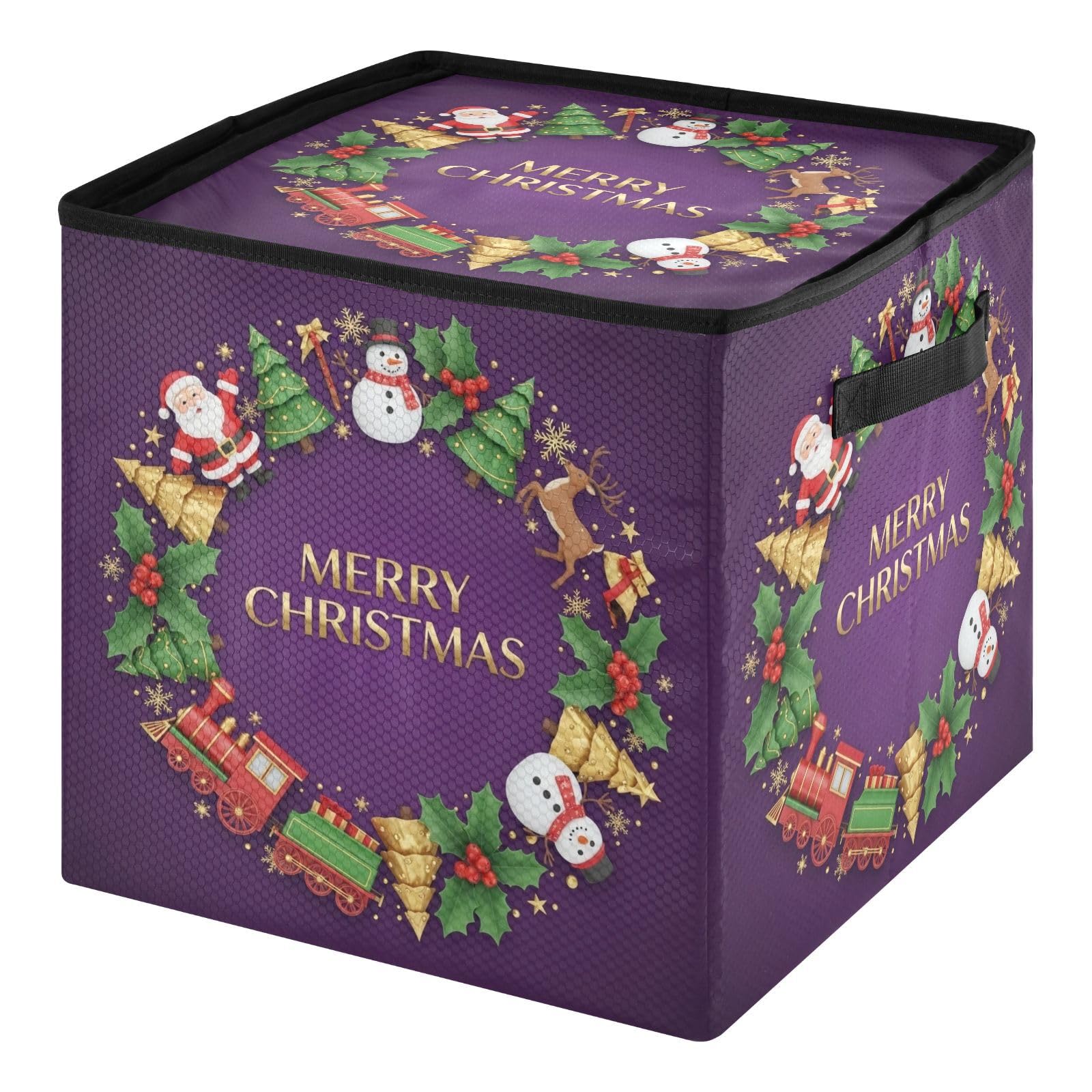 Sac de rangement décorations Noël 64 boules : boîte pliable anti-poussière grand format