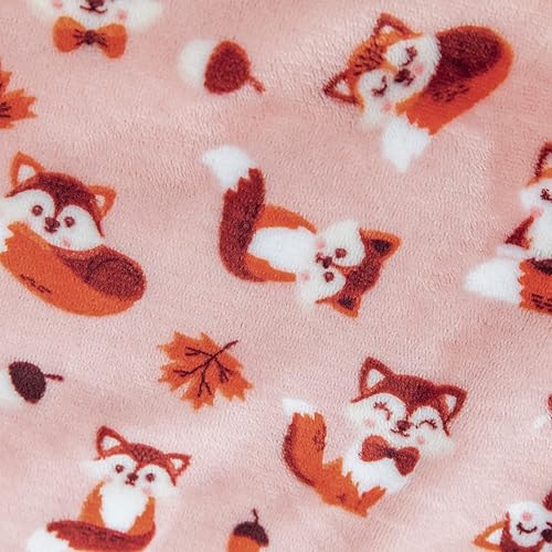 Miniatura 6 de DaysU Manta de franela de felpa Sherpa para niñas y niños, manta portátil reversible de microforro polar suave para cuna con estampado de animales
