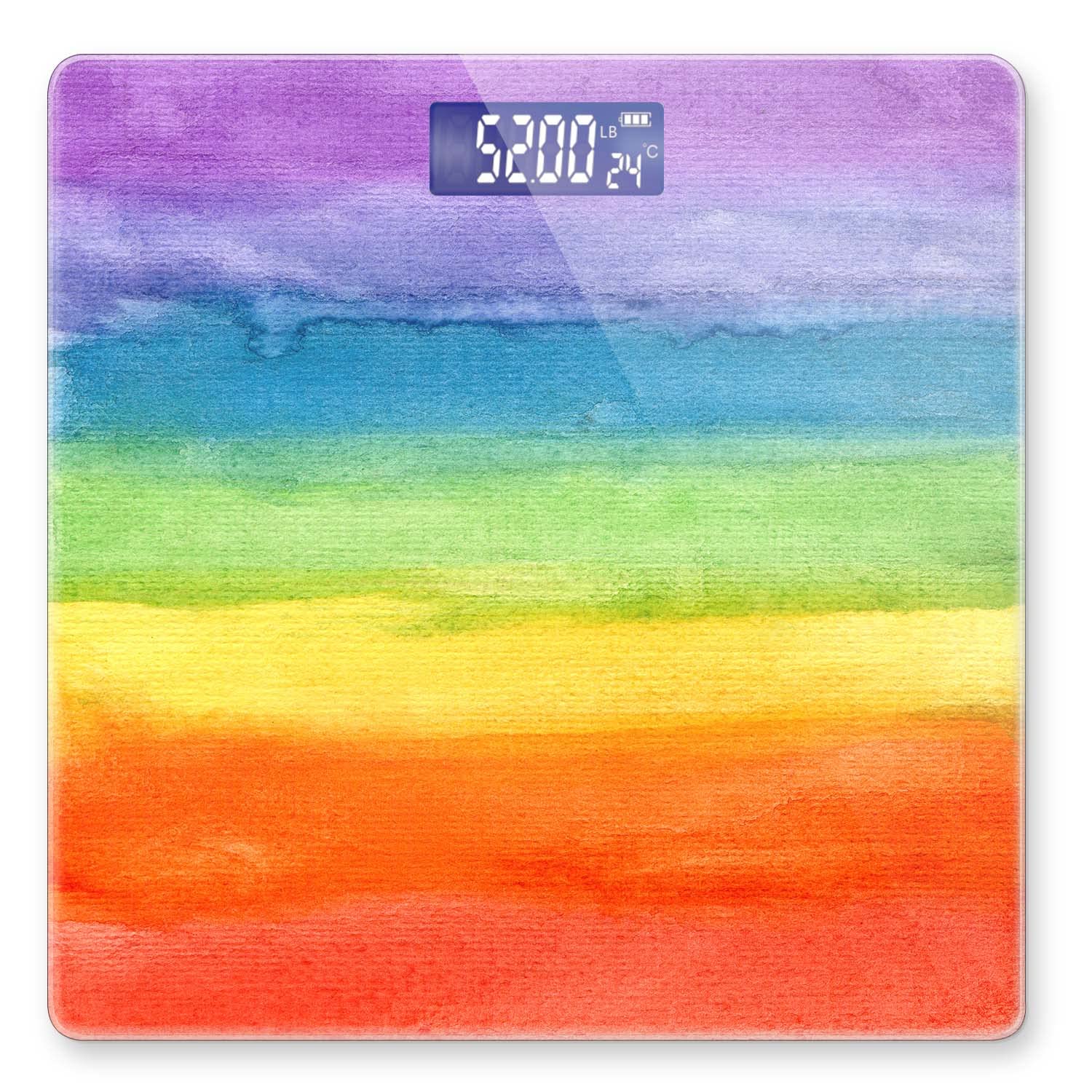 Weight Scale Digital Scale for Body Weight Bathroom Scales Personalized Scale for Body Weight 400 lbs with Large Backlit Display Easy Read - Rainbow Colorful Strips-image-16