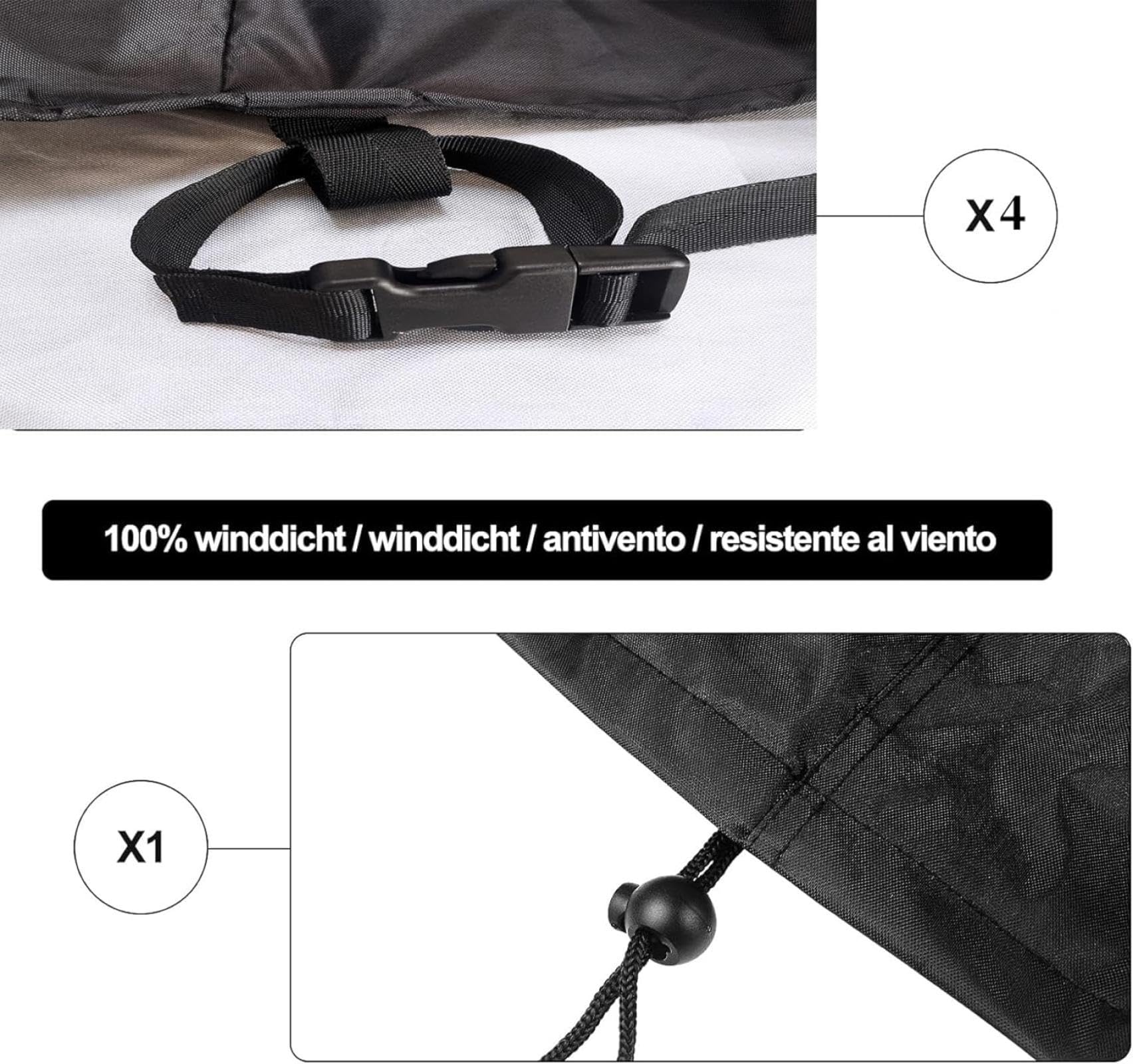 145 x 70 x 80 cm/LxPxA Alt., Copertura impermeabile per mobili da giardino, copertura per divano da giardino, impermeabile, anti-UV, resistente, per tavolo rettangolare e set di sedie