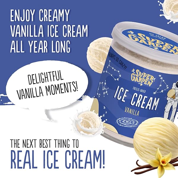 Super Garden Freeze-Dried Vanilla Ice Cream - Freeze-Dried Sweets Limited Edition - Delicious Astronaut Food - Freeze-Dried Sweets (35g) - 4