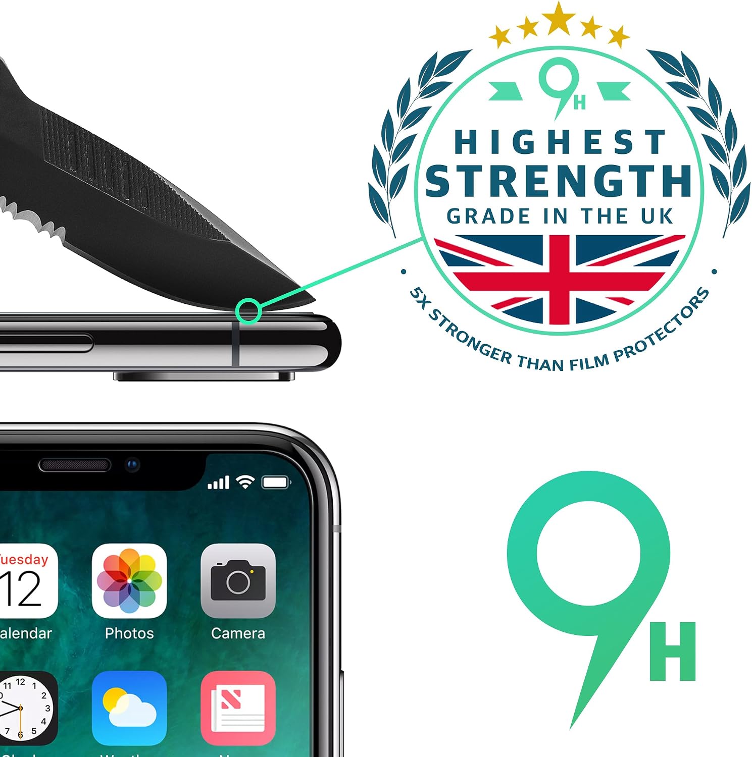 iPhone X Screen Protector x 2 // Twin Pack Discount // 9H Premium Tempered Glass Kit ✓ UK Supplier ✓ Anti-Fingerprint - Image 4