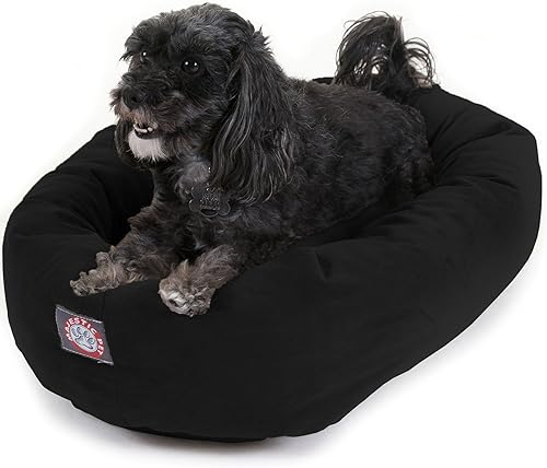 Miniatura 34 de Majetic Pet Products - Cama en forma de bagel para perro, de gamuza color gris, 40 pulgadas, con reposacabeza