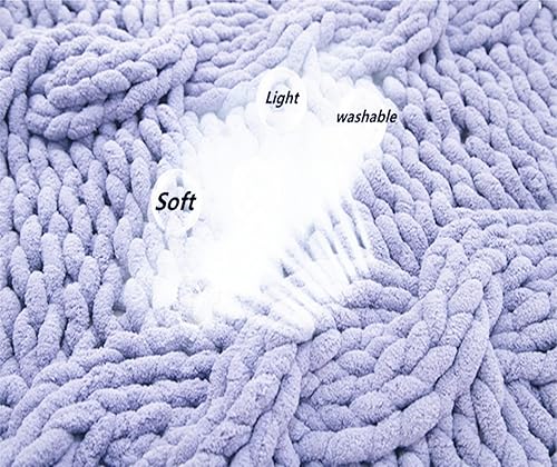 Miniatura 6 de Hilo de felpilla súper voluminoso para tejer con el brazo, color beige, 3 libras, de poliéster grueso, de lujo, jumbo, para manualidades, para