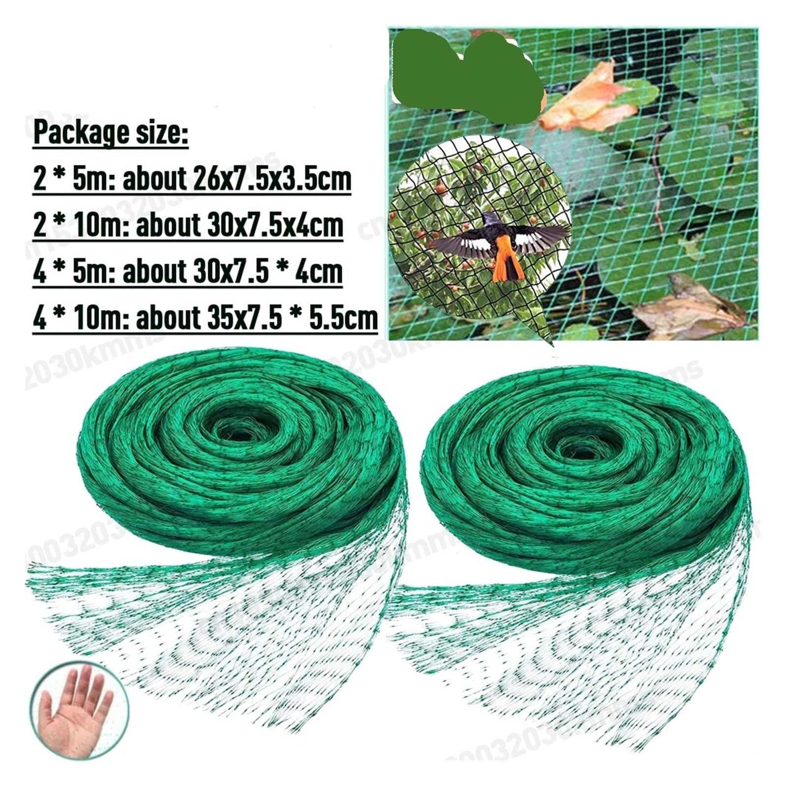 Rete Protettiva in Plastica Rete verde for la protezione di stagni e piscine, rete da giardino, piante, frutta, verdura, fiori, trappole, controllo reti(4X10M)