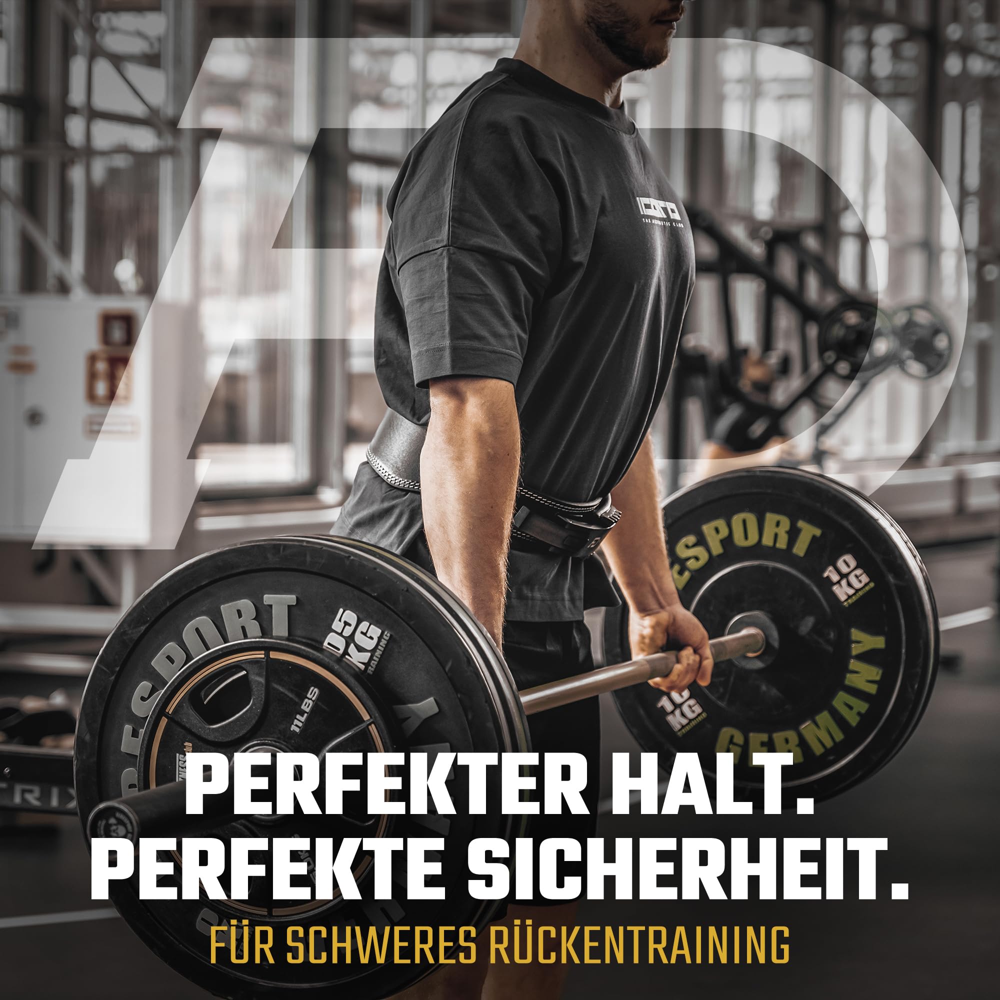Gewichthebergürtel für Damen und Herren [Schnellverstell Hebelverschluss] Echtleder Gym Lifting Belt mit Hebelschnalle | Gewichtheben, Bodybuilding | Jetzt Größe Wählen!