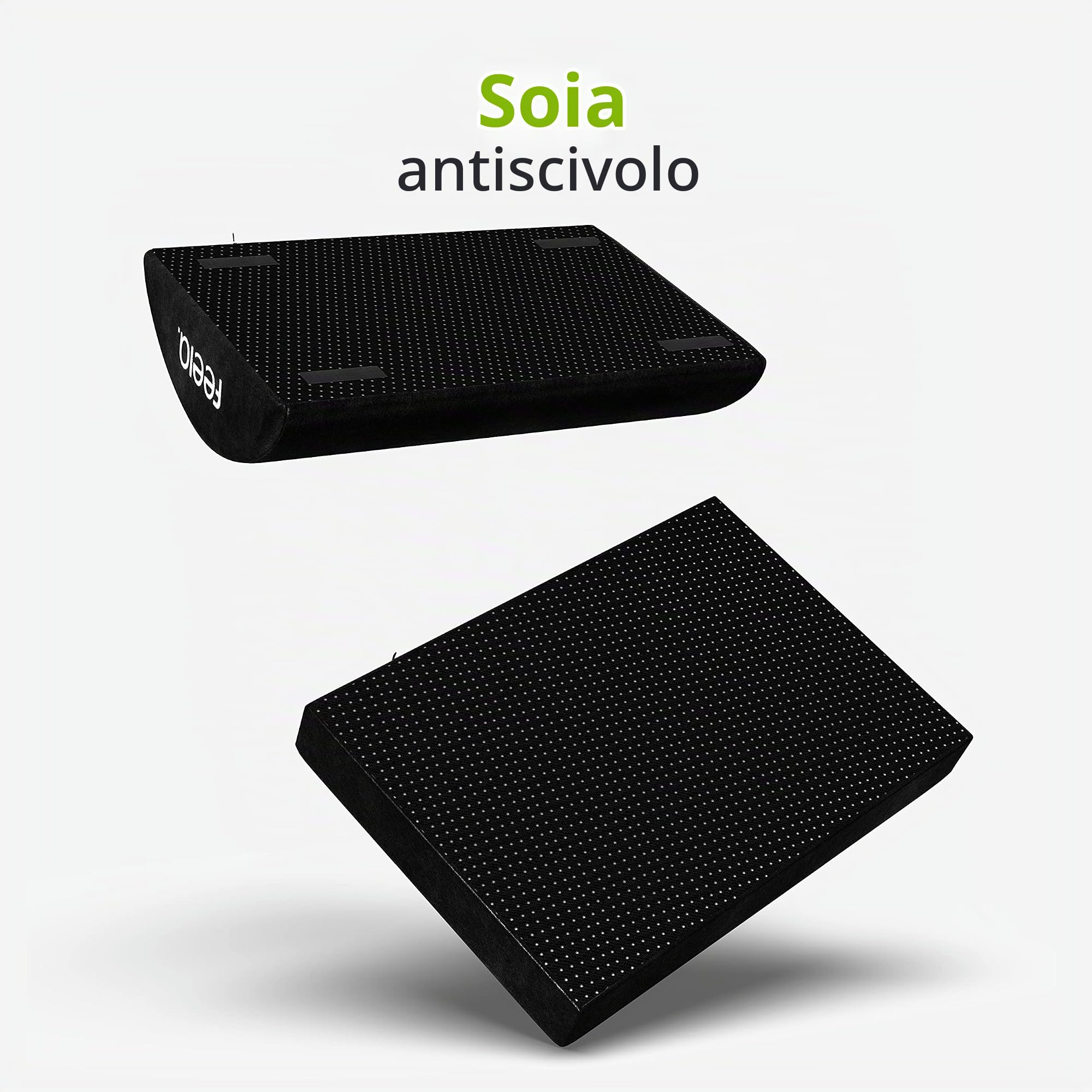 feela. Poggiapiedi ergonomico per ufficio & Co | Utilizzabile come poggiapiedi o poggiapiedi in ufficio | Foot Rest | Altezza regolabile (nero)