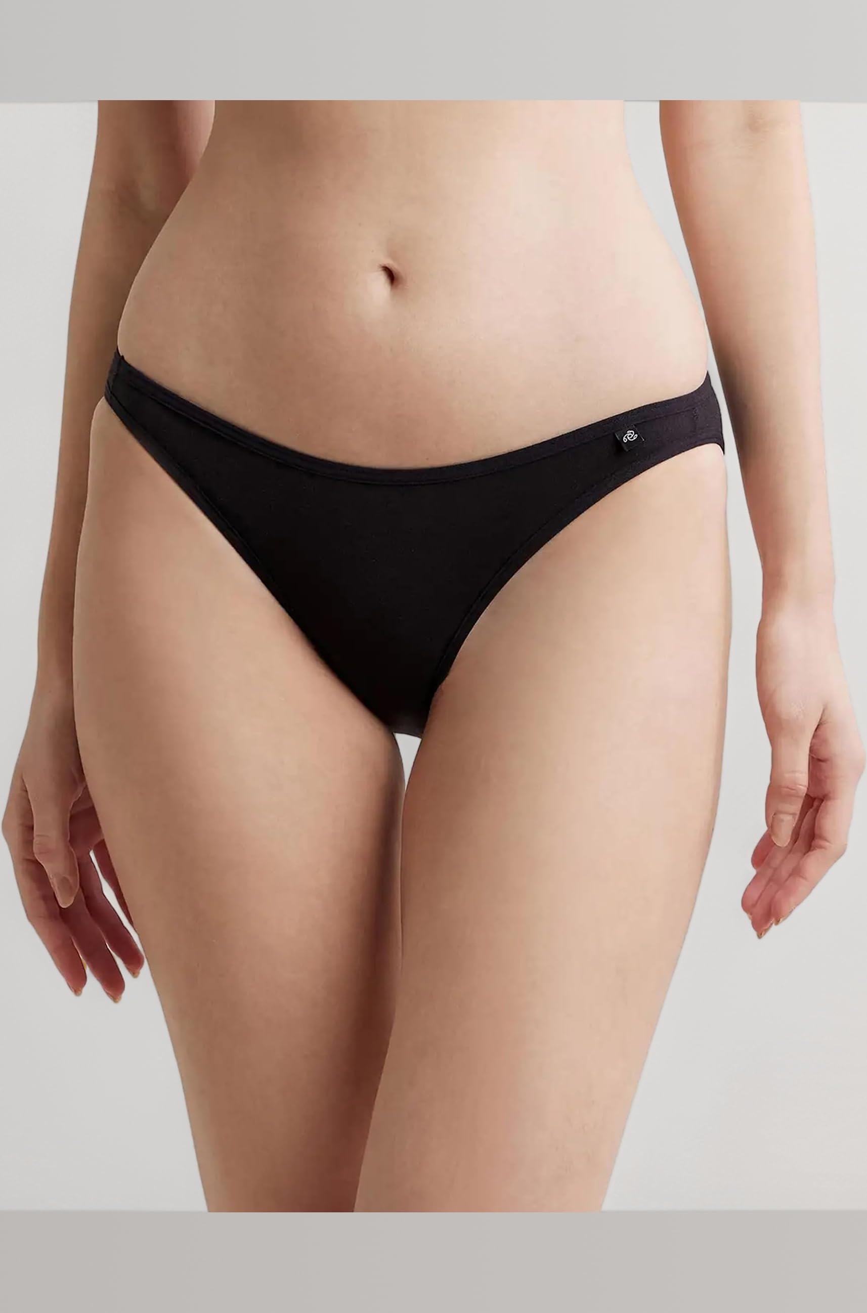 SS02 Women's Super Combed Cotton Elastane Stretch Low Waist Bikini with Concealed Waistband and Stay Fresh Treatment