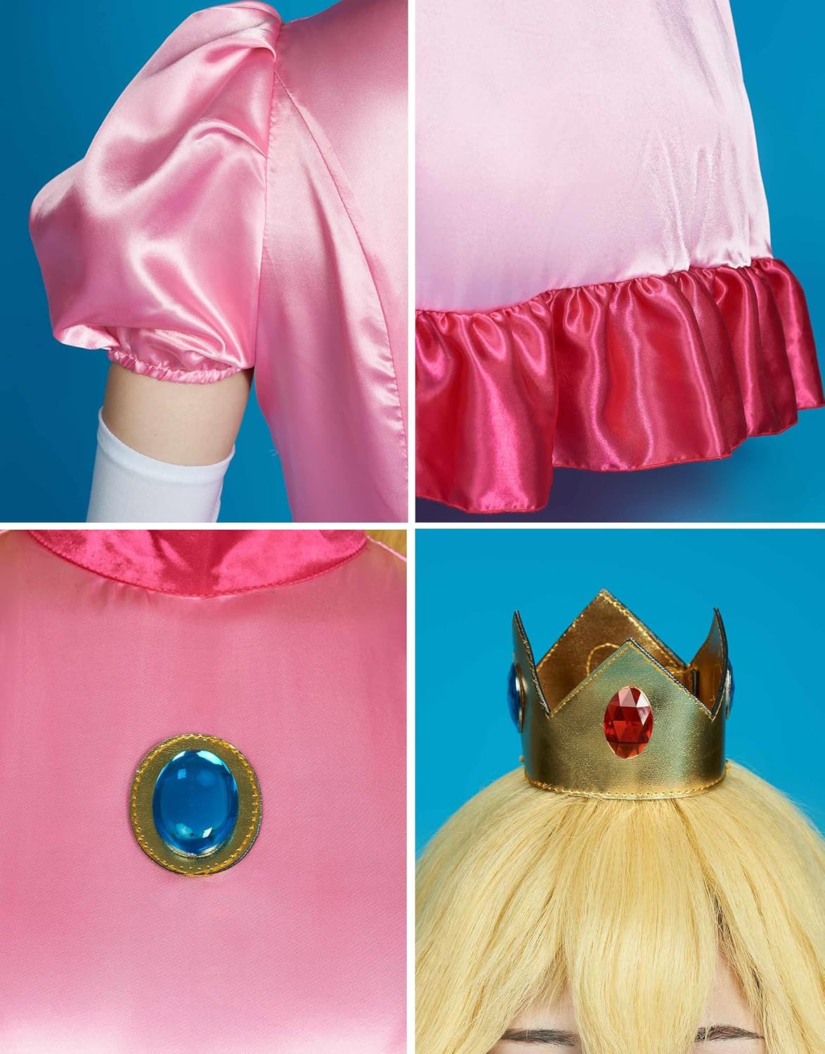 miccostumes Womens Anime Costume Princess Cosplay Dress and Crown with Underskirt and Gloves - Image 6