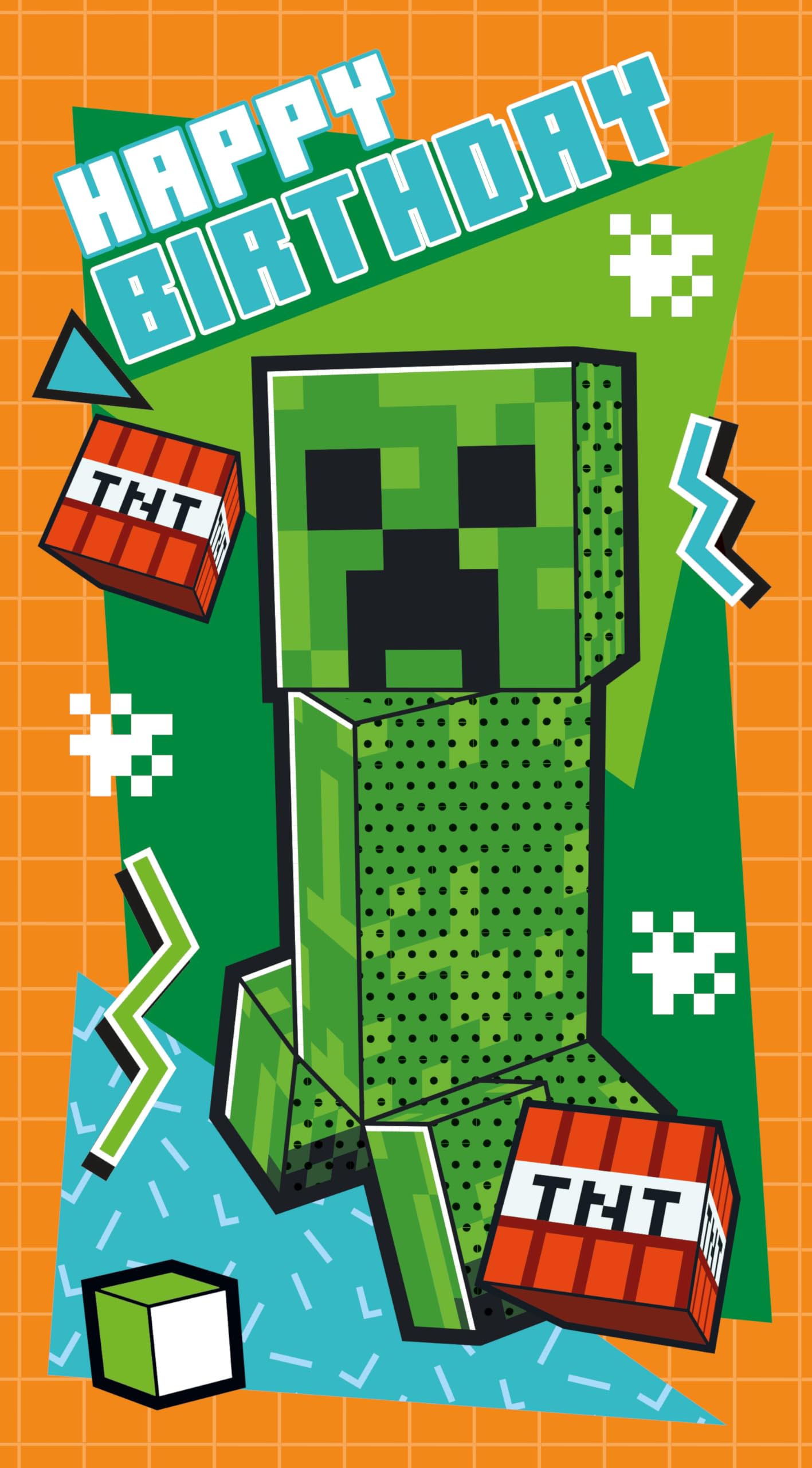 Danilo Promotions Ltd MINECRAFT BIRTHDAY CARD, HAPPY BIRTHDAY GAMING CARD, HAPPY BIRTHDAY CARD FOR GAMING LOVERS, MINE CRAFT LOVERS CARD, FOR HIM, HER, BROTHER, SISTER, COUSIN, SON, DAUGHTER