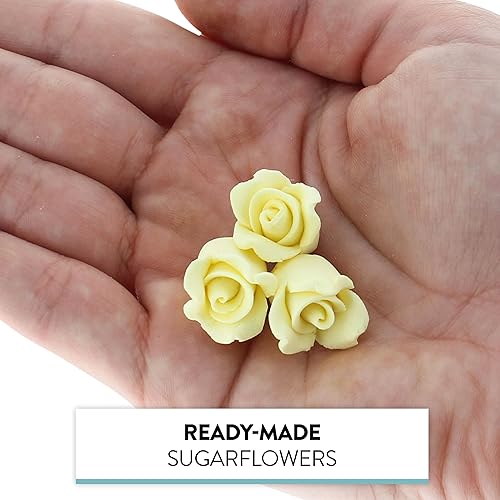 Miniatura 7 de Global Sugar Art Pastel de azúcar con flores amarillas, sin alambres, pequeñas, 36 unidades por el chef Alan Tetreault