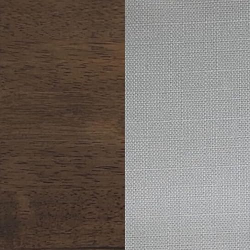 Miniatura 9 de Nathan James Linus - Taburete de bar tapizado moderno con altura de mostrador con respaldo y patas de madera de goma maciza en una madera marrón