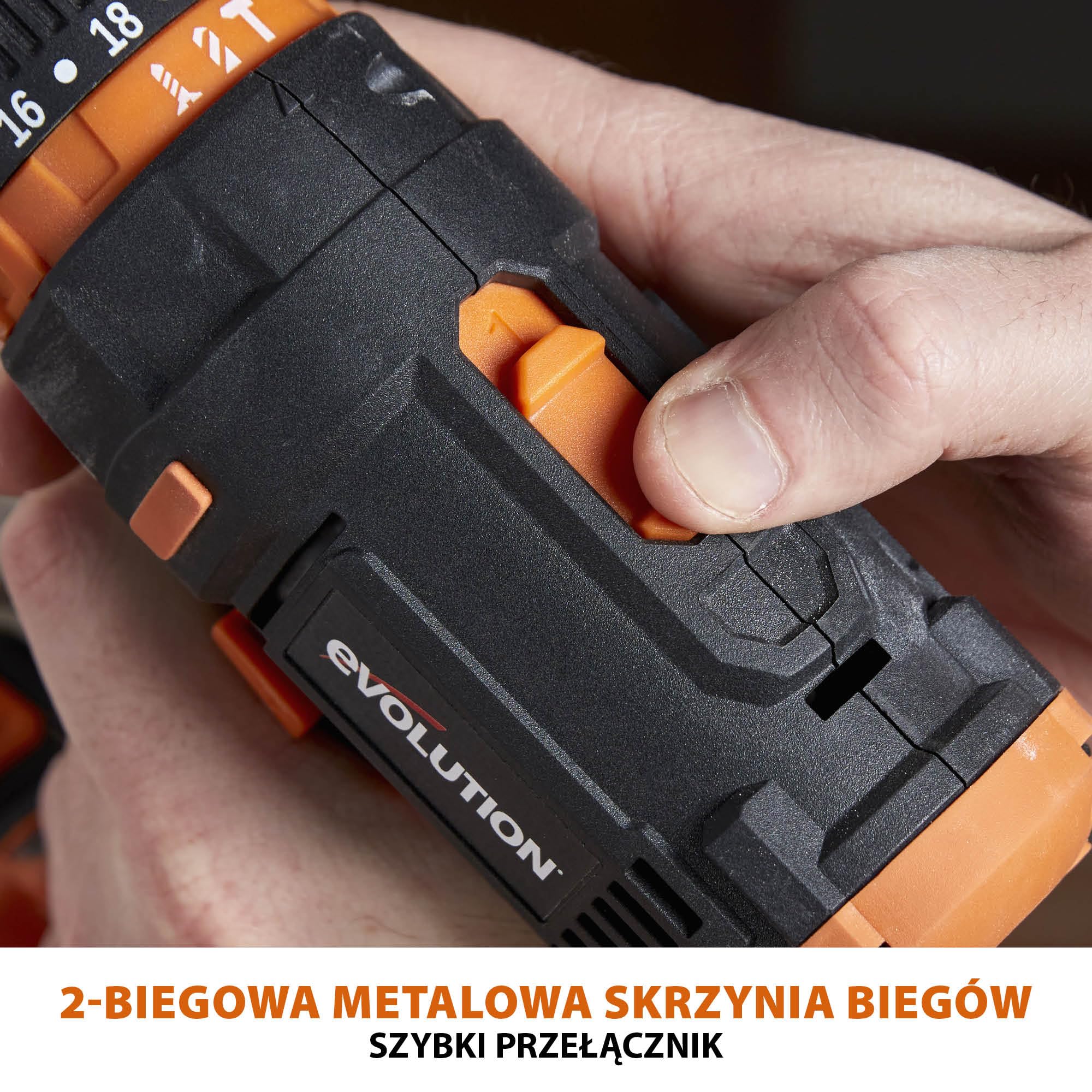 Evolution Power Tools Bezprzewodowa wiertarko-wkrętarka kombi R13CMB-Li ze zmienną prędkością i zaczepem do paska, kompatybilna z Erbauer 18v EXT, Bateria i ładowarka w zestawie
