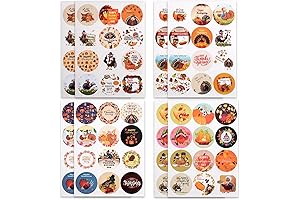 1.5Inch Fall Stickers for Kids, 96Pcs Thanksgiving Stickers Autumn Sticker Sheets Envelope Seals