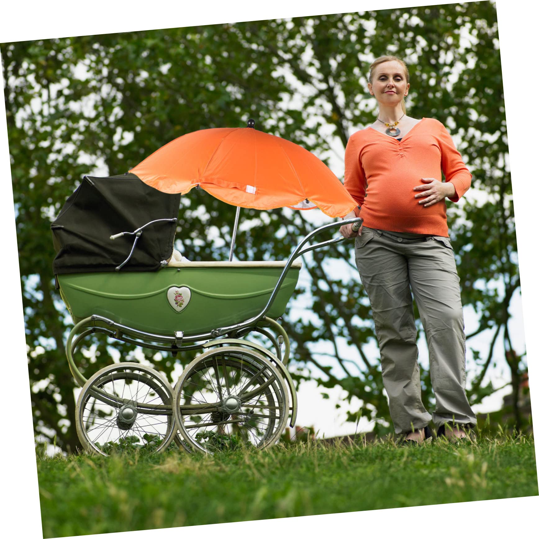 KOMBIUDA 2stücke Stroller Clip Umbrella Mit Uv-schutz Und Verstellbar Für Kinderwagen Buggy Und Für Sonnige Tage