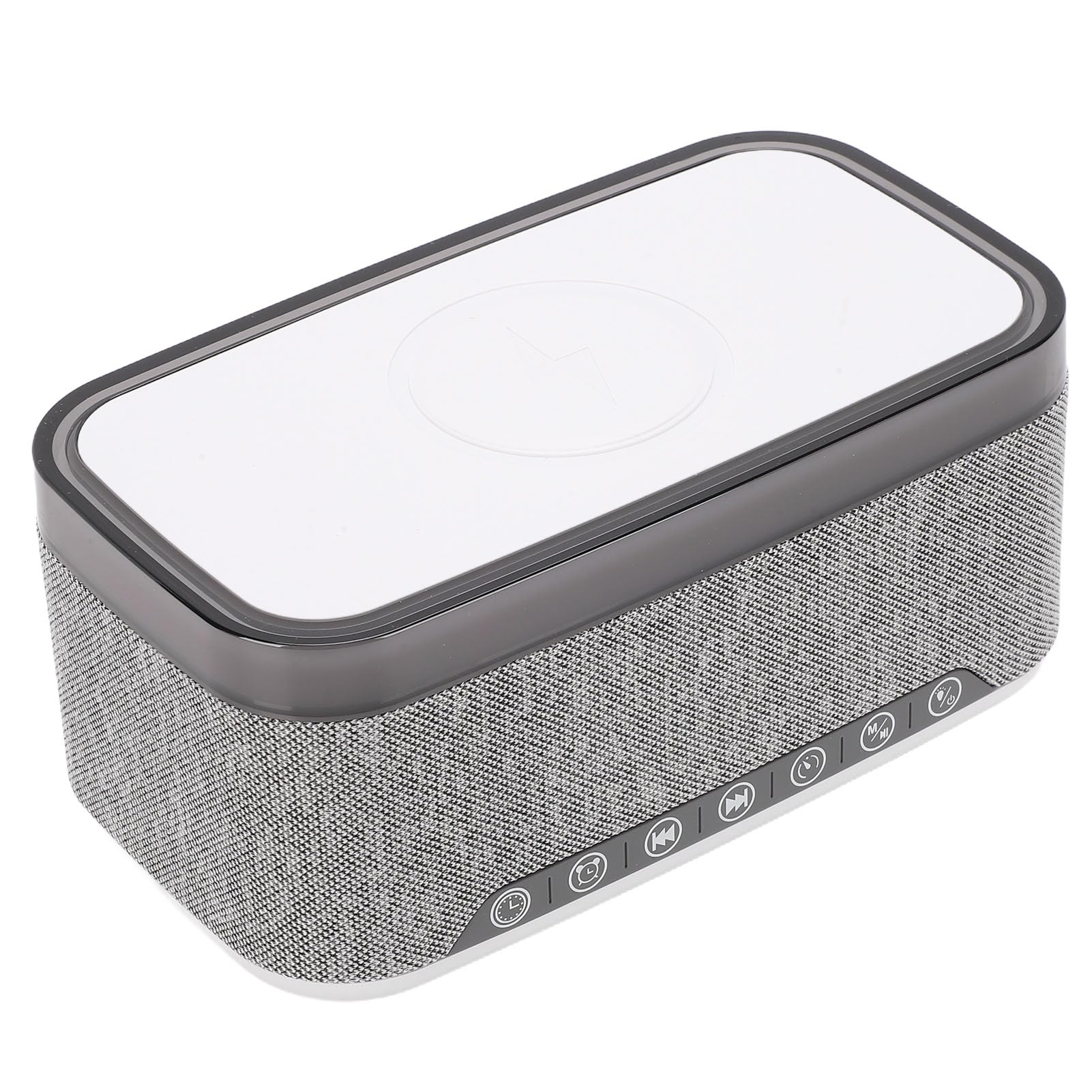 Haofy 3-in-1-Wecker mit Kabelloser Ladefunktion, Lautsprecher und White Noise Machine, Digitales LED-Nachtlicht für Nachttisch, Schreibtisch, Nachttisch