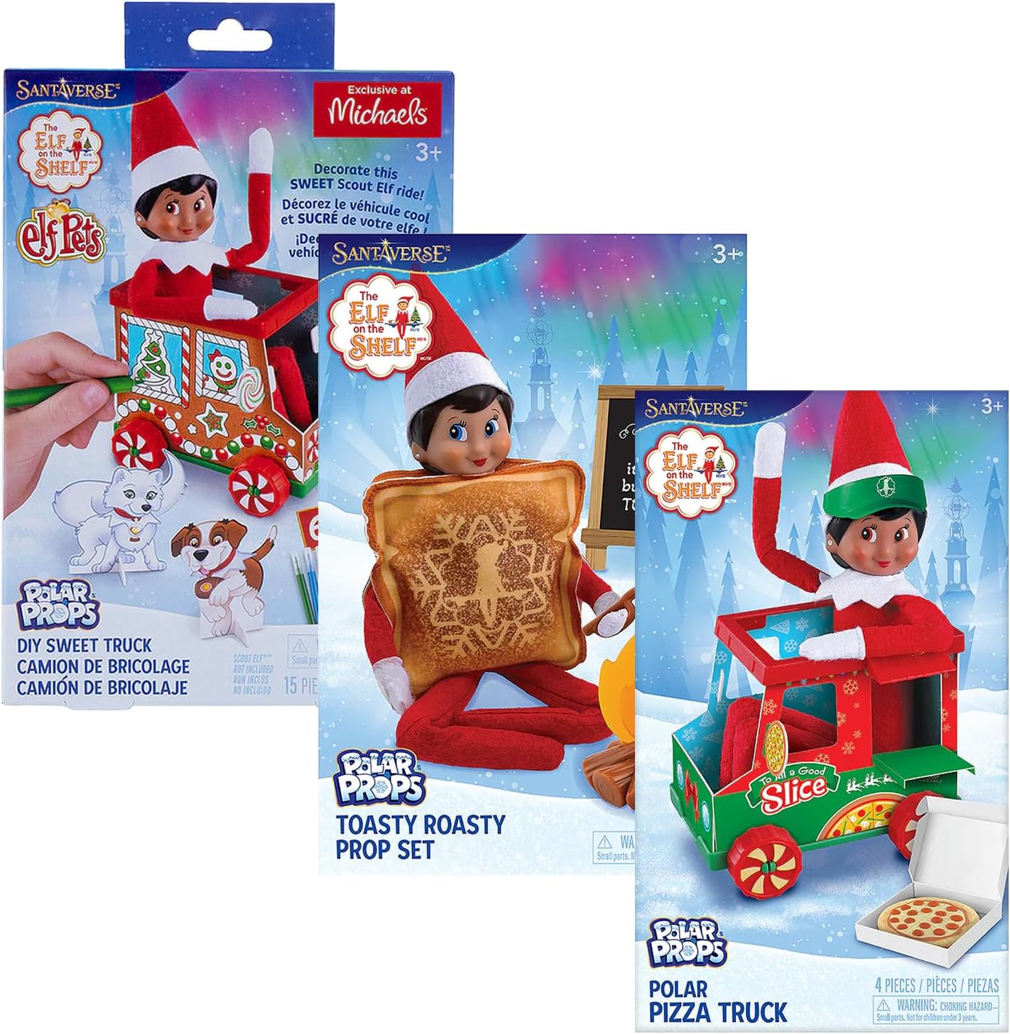 The Elf on the Shelf: Polar Props - DIY Sweet Truck, Polar Pizza Truck, and Toasty Roasty Set (New for 2025)