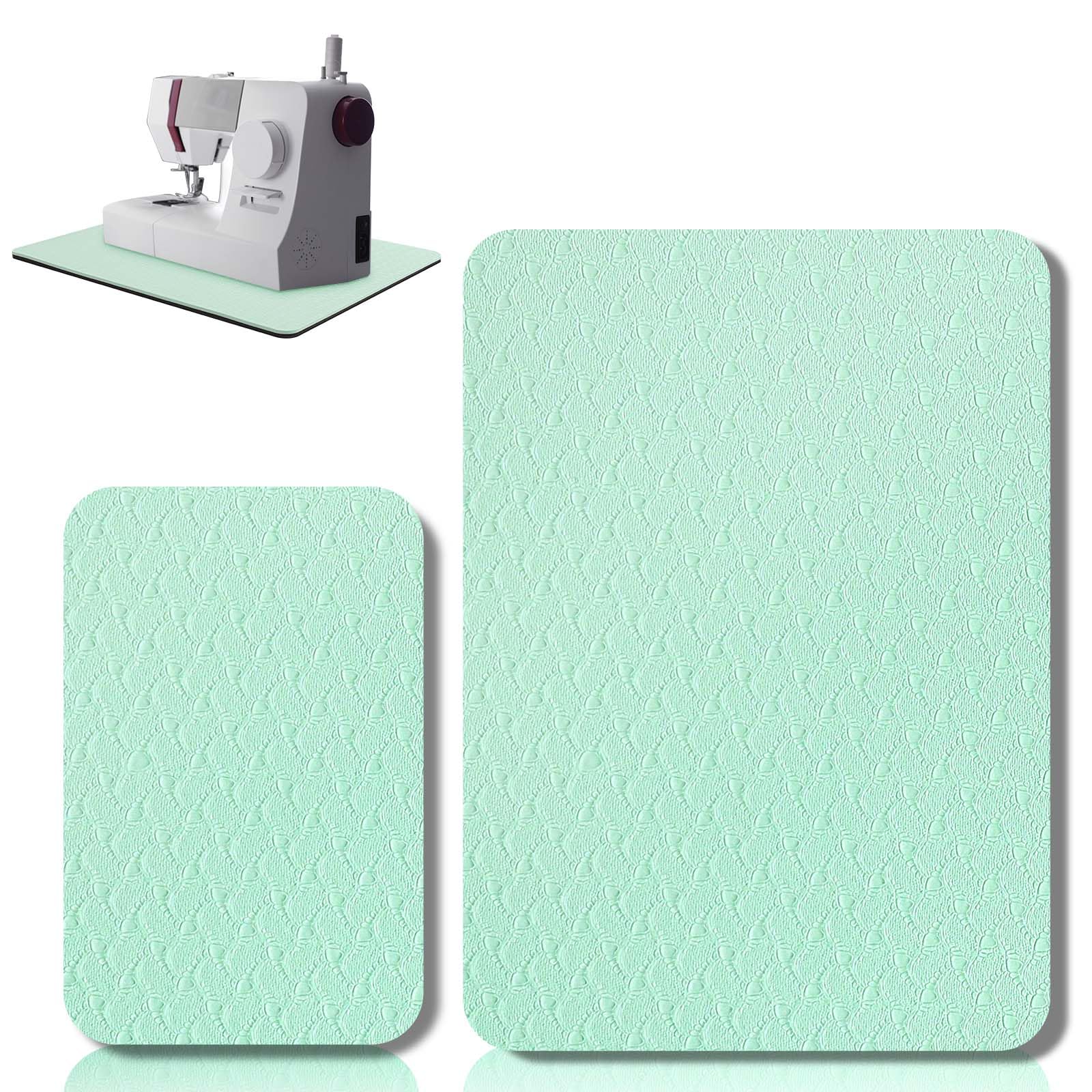 Sewing Machine Mat Pedal, 15" X 20" and 9" X 14", Green