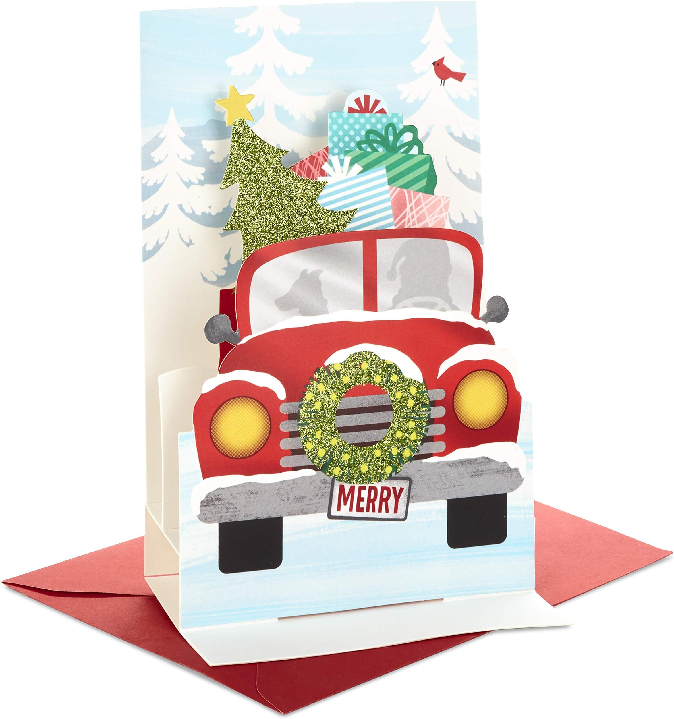 Usps Hallmark Christmas Cards 2022 Amazon.com : Hallmark Christmas Pop Up Boxed Cards, Red Truck (8 Cards With  Envelopes) : Office Products