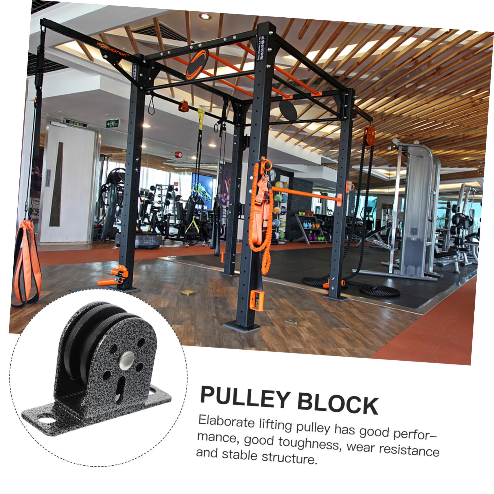 UPKOCH Polea de Rodamiento para Entrenamiento y Bloque de Poleas para Entrenamiento con Montaje en Pared Resistente Corrosión Silenciosa Desplazamiento para Accesorios en Fitness en Casa