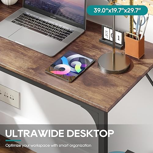 Vista 120 de BestOffice Escritorio para computadora, escritorio de oficina en casa, estilo moderno y simple para oficina en casa, estudio y escritura