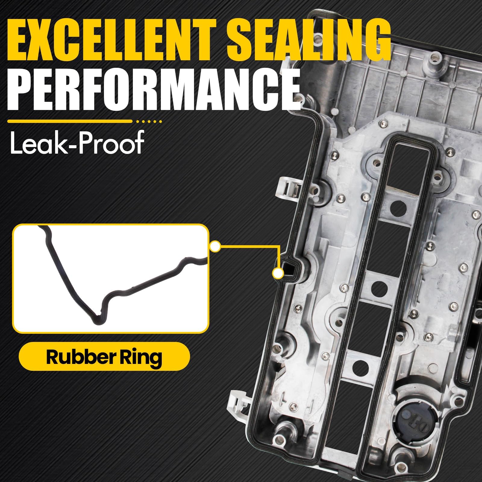 Buick Encore Accessories Upgraded Aluminum Valve Cover For Chevy Cruze, Volt, Trax, Sonic, Encore 1.4L &ndash; Silver, W/ Gasket Aluminum Valve Cover Upgrade