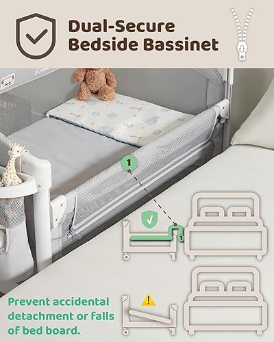 Miniatura 5 de Moisés 4 en 1 para bebé, cuna de noche para bebé, 5 funciones, cama de noche, cuna, cambiador para bebé recién nacido