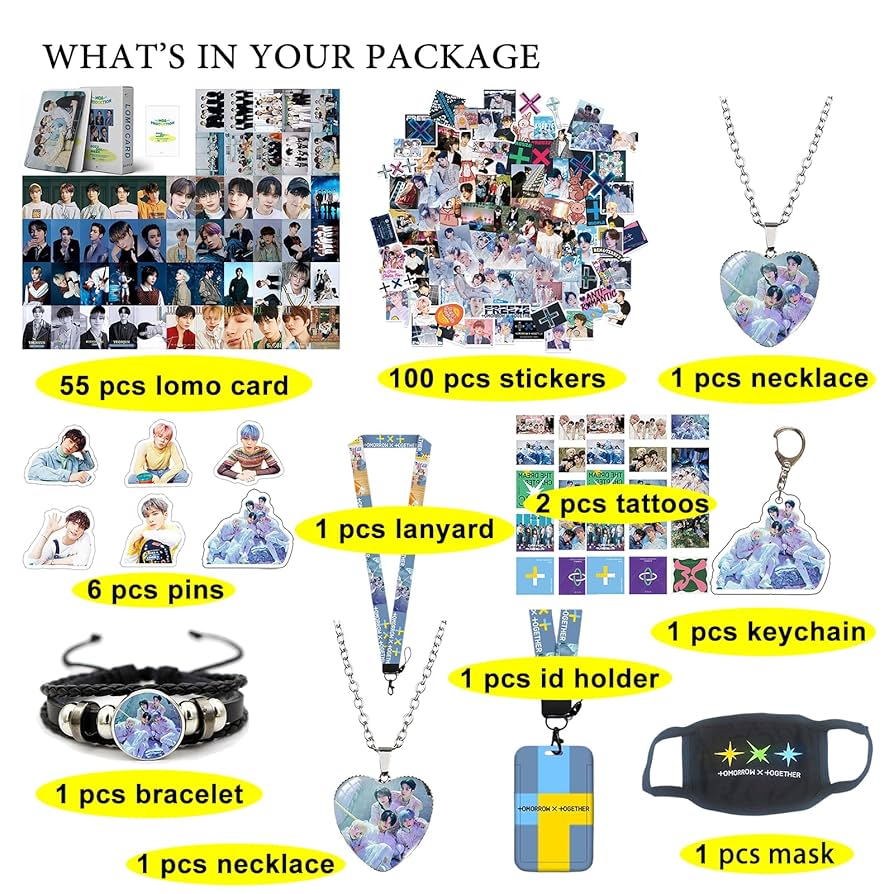SYLALE TXT Merch Set Including TXT Album Photocards Stickers