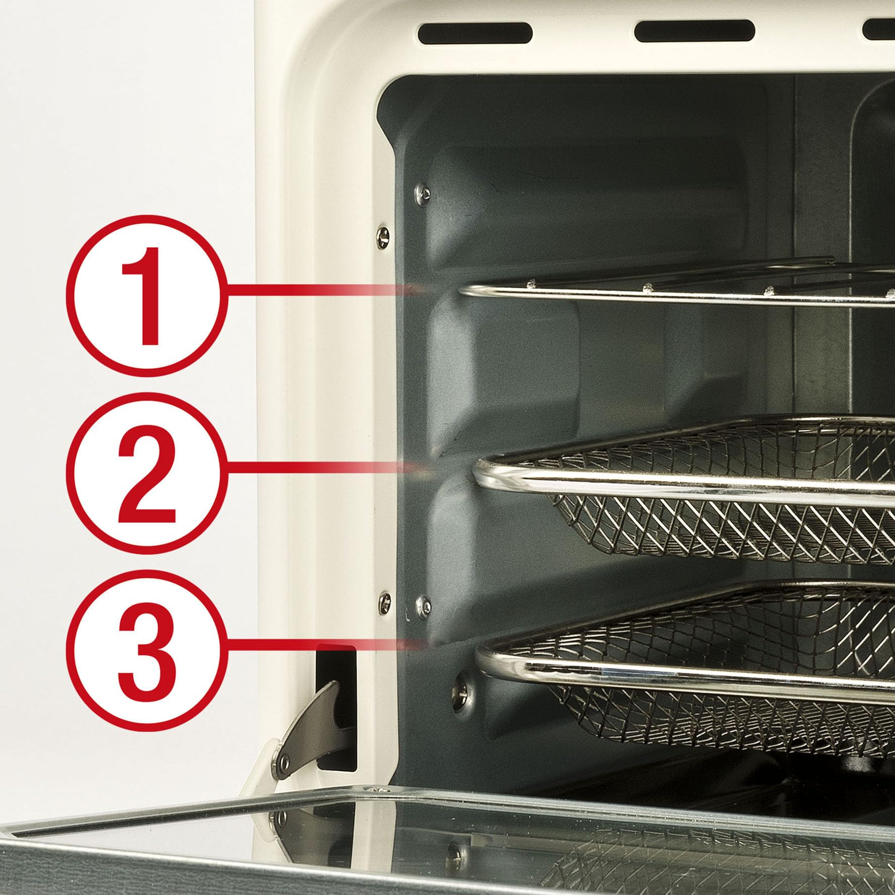 Girmi FG28 Freidora de Aire y Horno Multifuncional, 1300W, 14 Litros, Ventilador Grande, 230 °C, 5 Funciones, Luz Interna, Recetario Incluido