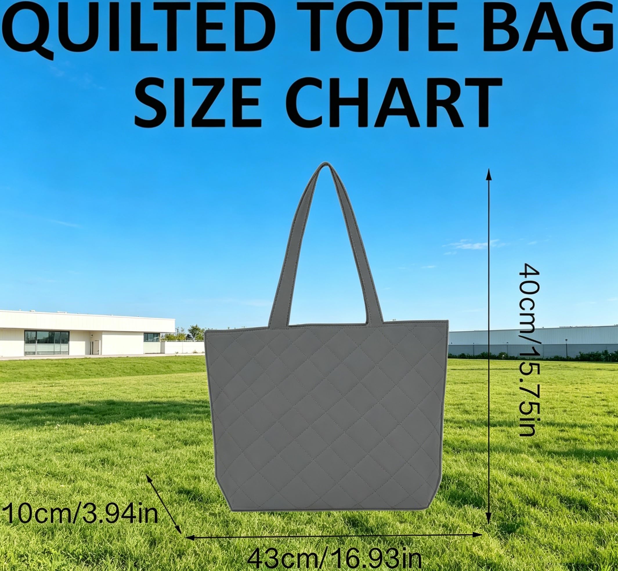 Aiorrax Quilted Bags, Quilted Tote Bag, Quilted Tote Bags for Women, Vintage, Hobo, Lightweight Large Capacity — view 6