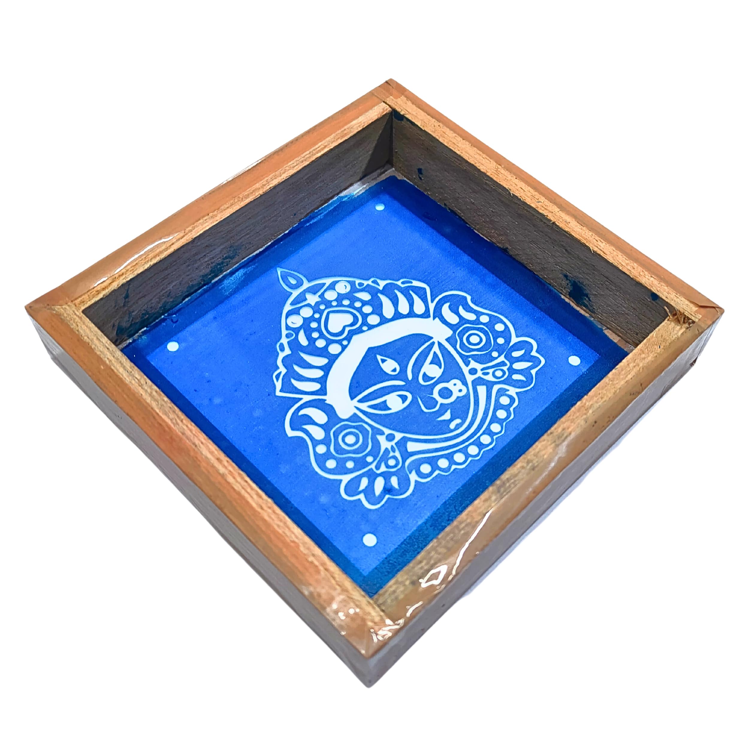 Anciently Maa Durga Face Rangoli Stencil Wooden, Rangoli Sacha Wooden, 1 Piece (5x5 Inches) (B0D3HJ87RN) Amazon Price History, Amazon Price Tracker