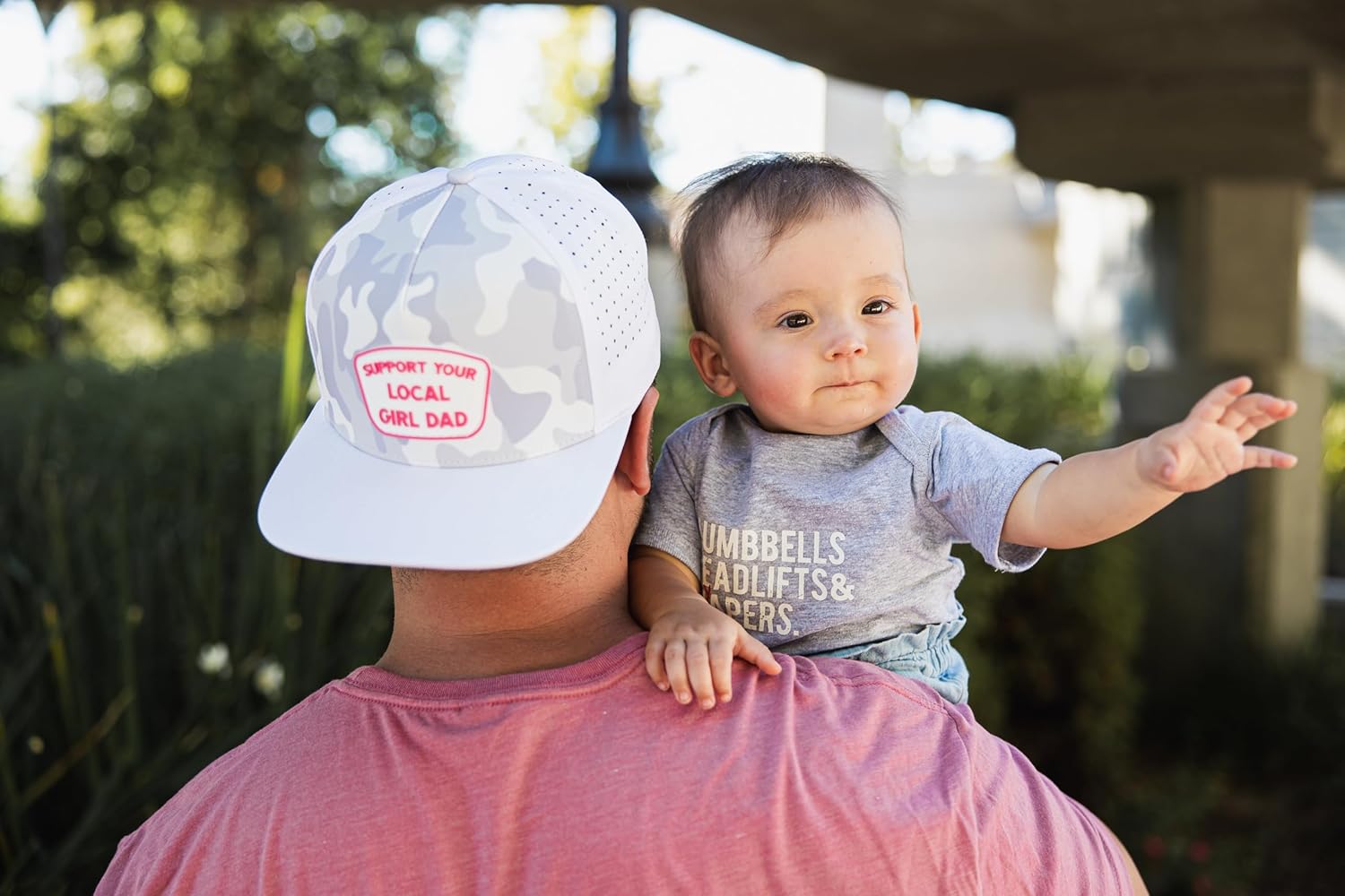 Support Your Local Girl Dad Patch Hat - Premium Snapback Baseball Cap for Men - Image 2