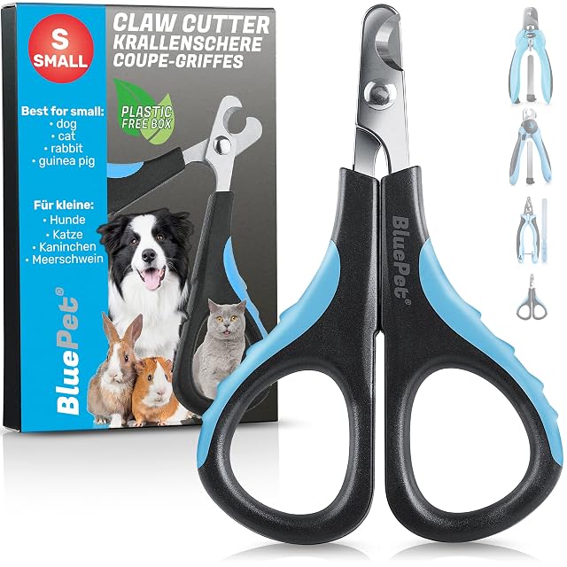 BluePet Cortauñas Mini, Tijeras Uñas Cachorro, Gatito, Mascotas Pequeñas
