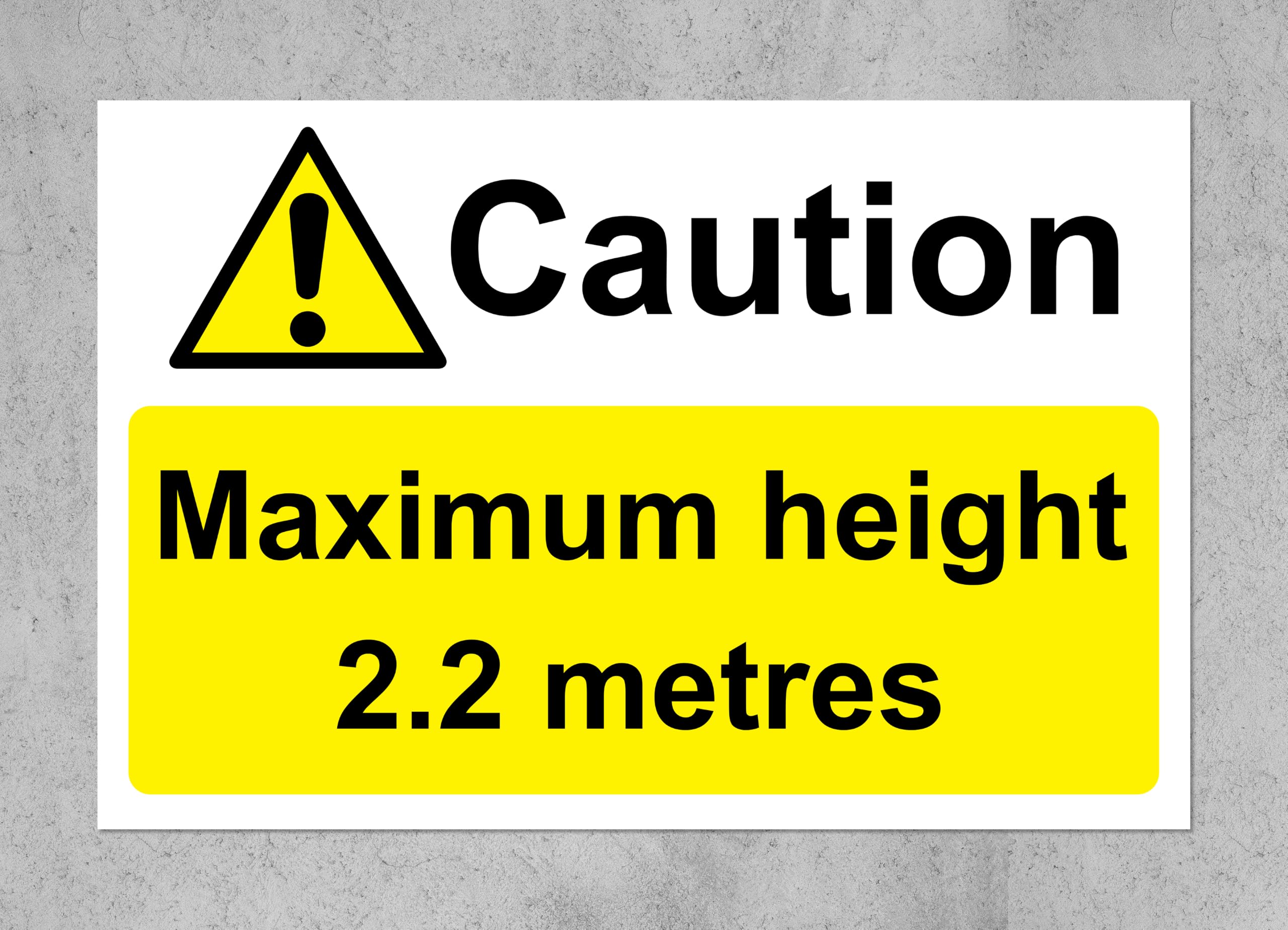 Kpcm Display Ltd Maximum Height 2.2 Metres Safety Sign - Self Adhesive Sticker (200Mm X 150Mm)