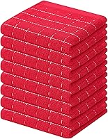 Vista 63 de Mordimy - Paños de cocina de 100% algodón de rizo, paños de cocina suaves y absorbentes a cuadros, trapos para lavar platos de secado rápido, Negro