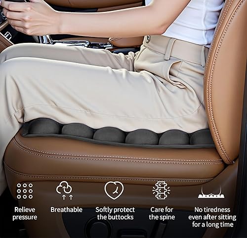 Miniatura 4 de Sondur Cojín de viaje, cojín de asiento inflable para asientos de estadio, cojines de asiento de aire para avión, silla de oficina, silla de ruedas,