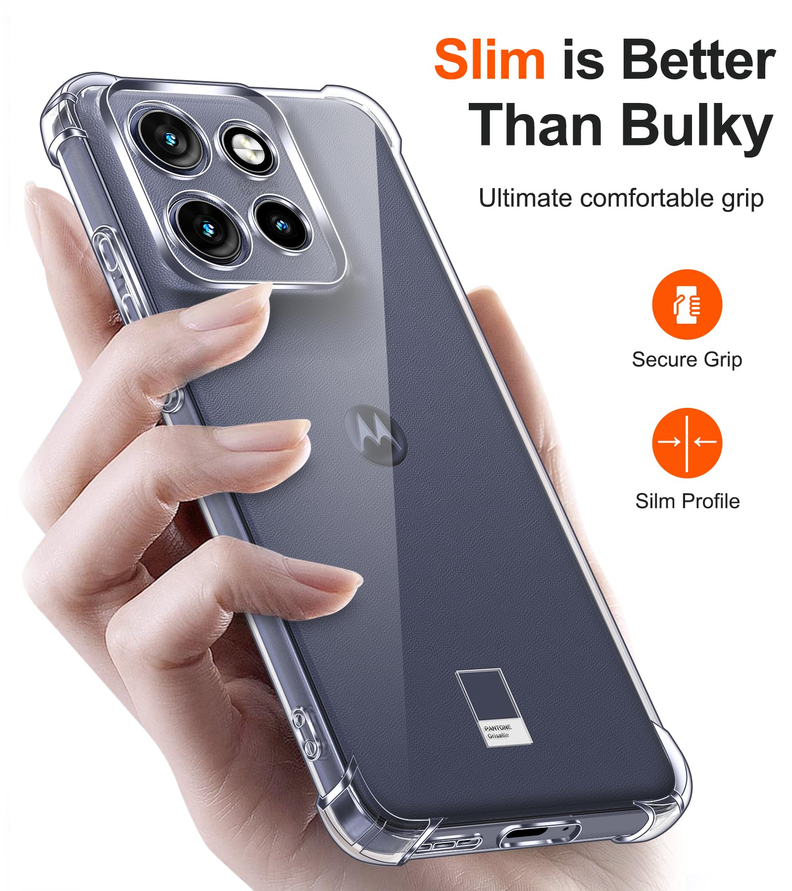 iVoler Cover per Motorola Moto Edge 60 Neo 5G / Edge 50 Neo 5G, Custodia Antiurto Trasparente per Assorbimento degli Urti con Paraurti in TPU Morbido, Sottile Morbida in Silicone TPU Protettiva Case