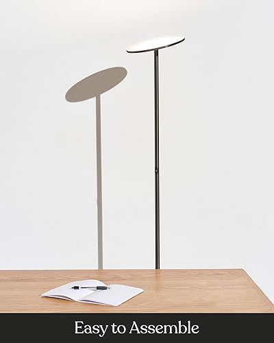 Vista 55 de Lámpara de pie LED de 30 watts Brightech Sky Platino (Platinum Silver)