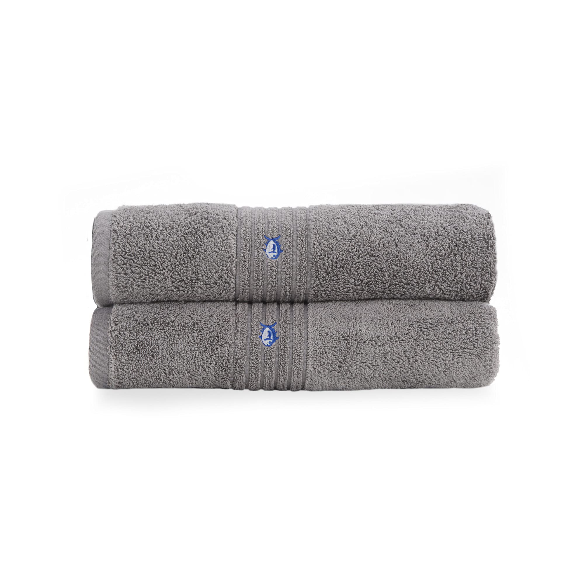 Southern Tide HomeSouthern Tide 7134802 Performance 5.0 Cotton Blend 2 Piece Towel Set, Gray
