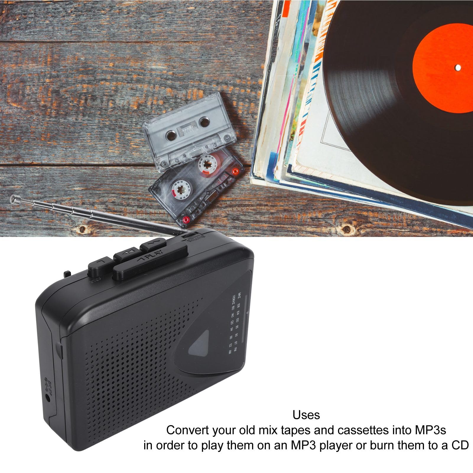 Docooler Portable Tape Player USB Cassettes Recorder Cassette To MP3 - View #14