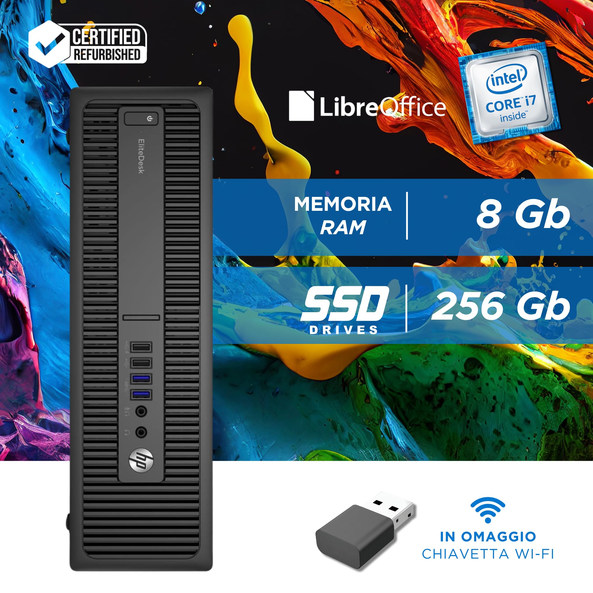 HP EliteDesk 800 G2 i7-6700 Ram 8Gb SSD 256Gb Win 11