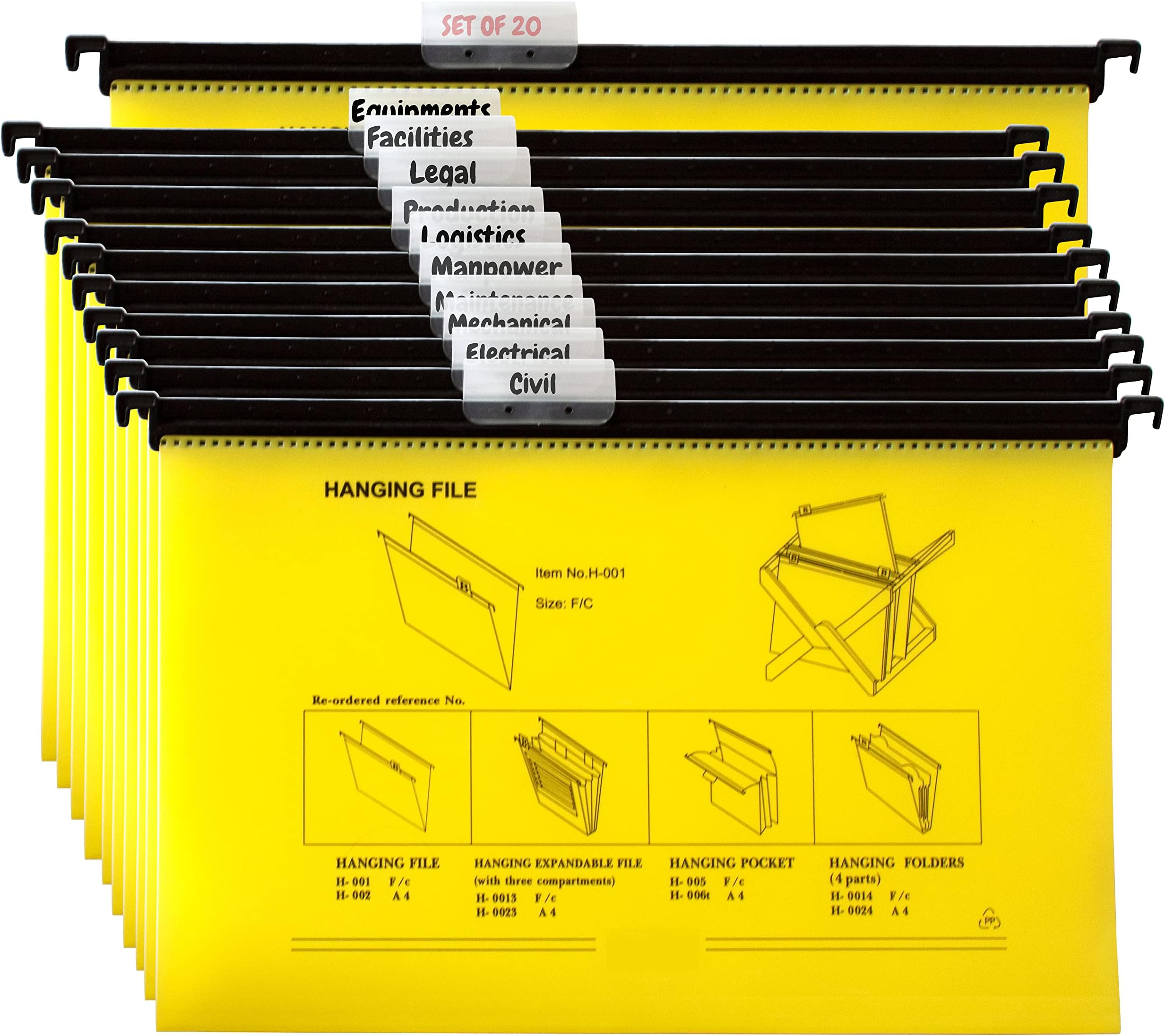 CIEL ® Hanging Suspension File Folder Pocket with Adjustable