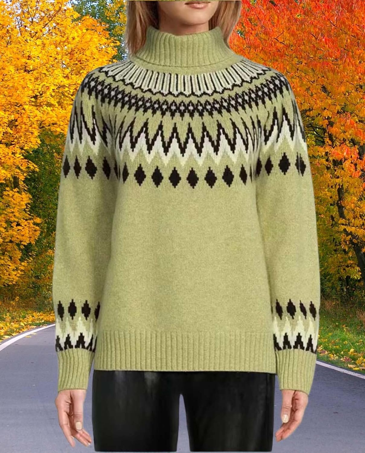 Sweater Womens Long Sleeve Round Neck Pullover Top Knitted Cozy Sweater Lightweight Cute Autumn and Winter - Image 6