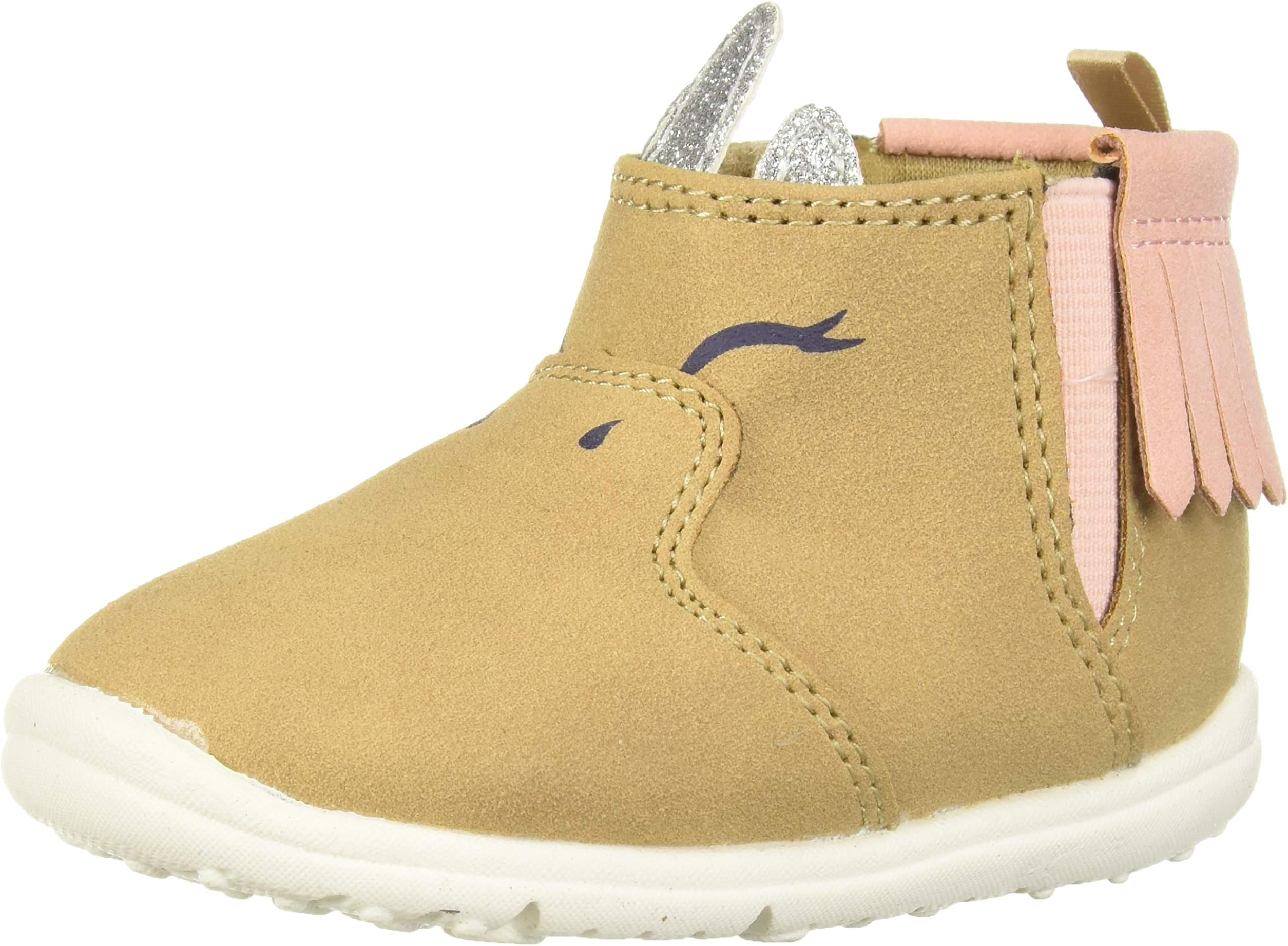 Carter'sEvvie Girls' Infant 1st Walker Evvie Fringe Fashion Boot, Light brown