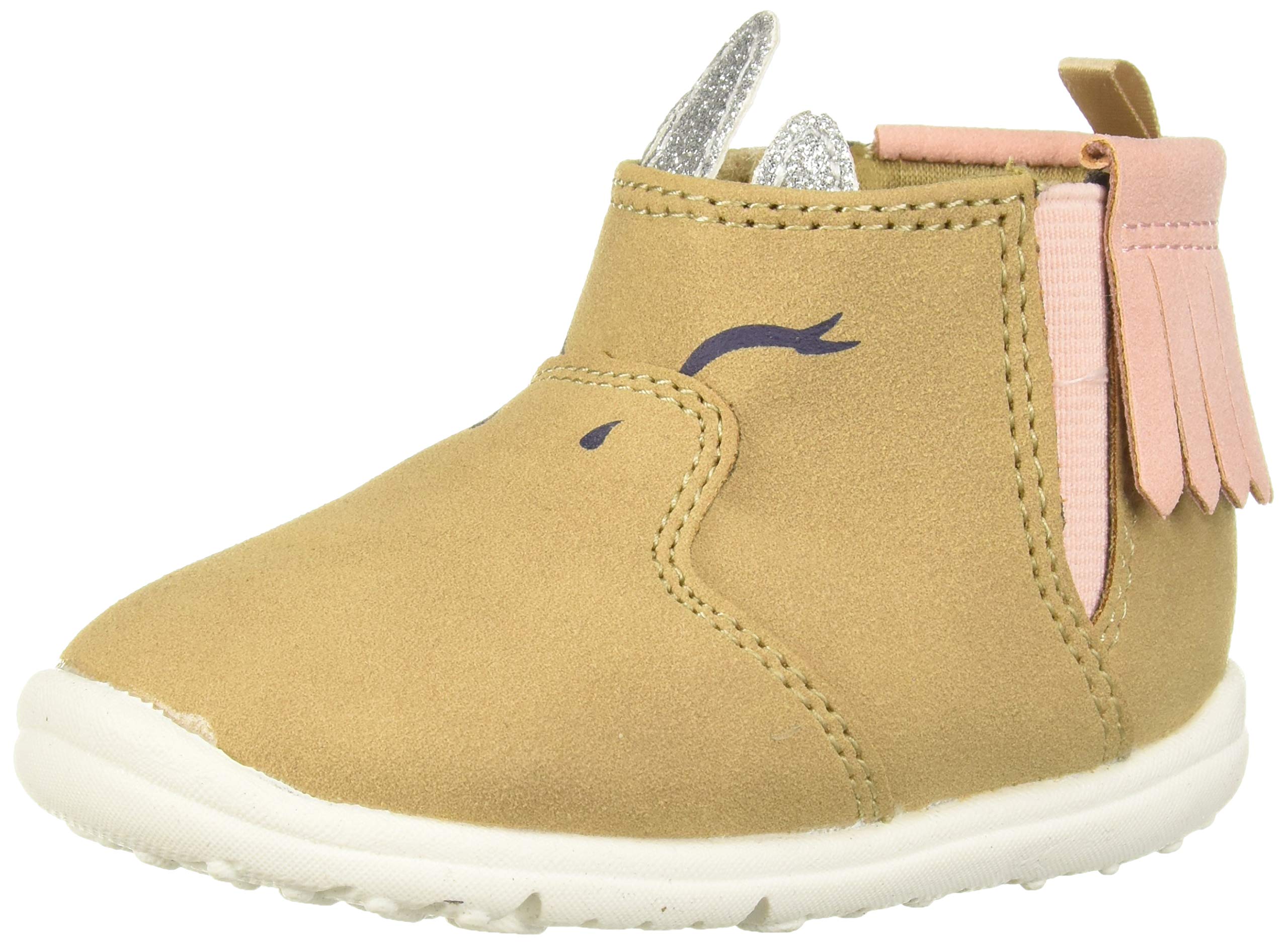 Carter'sEvvie Girls' Infant 1st Walker Evvie Fringe Fashion Boot, Light brown